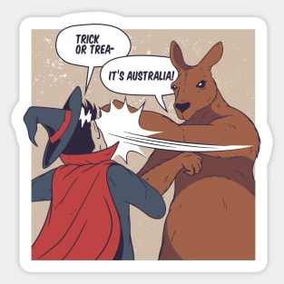 Funny australia halloween Sticker